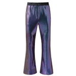 Elastic-waist Sequined Wide Leg Pants Stage Performance Party Trousers