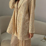 Sequined Suit Jacket And Trousers Set
