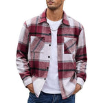 KZZ Fall Outfits Classic Menswear Flannel Shirts Casual