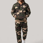 KZZ Men's two-piece camouflage tracksuit