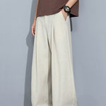 KZZ Men's Pleated Wide-Leg Dress Trousers