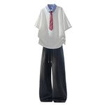 KZZ Men's Jacquard Casual Suit (Collegiate Style)