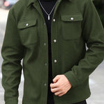 KZZ Men's Simple Jacket Coat, Fashion Casual Design