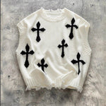 KZZ Street-Style Sleeveless Sweater