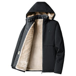 KZZ Men's Solid Thermal Lined Zip Up Heated Jacket