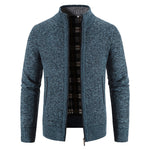 KZZ Men's Winter Jacket Pocket Zipper Mock Neck  Jacket