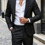 KZZ Men's Glitter Suit