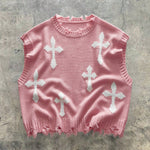 KZZ Street-Style Sleeveless Sweater