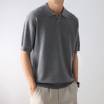 KZZ Short-Sleeve Summer Casual Pullover Polo Shirt