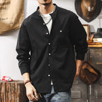 Loose Stand Collar Long Sleeve Casual Shirt