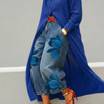 Esley | Long shirt and printed jeans set