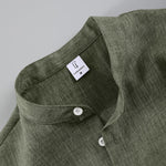 KZZ Men's Linen-Blend Two-Piece Loungewear Set