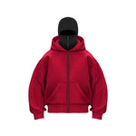 KZZ Jacket Zip Up Fashion Double Layer Hoodie Hip Hop Outerwear Jacket