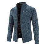 KZZ Men's Winter Jacket Pocket Zipper Mock Neck  Jacket