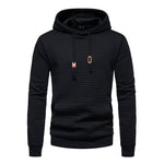 KZZ Men's Casual Plaid Drawstring Hoodie