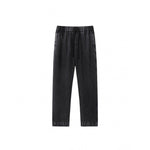 KZZ Men's Acid-Wash Solid Color Loose-Fit Casual Sweatpants