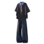 KZZ Men's Jacquard Casual Suit (Collegiate Style)