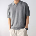 KZZ Short-Sleeve Summer Casual Pullover Polo Shirt