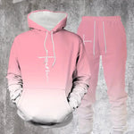 KZZ Men's Suit with 3D Print and Hood
