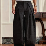 KZZ Men's striped stylish and comfortable casual trousers
