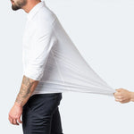 KZZ Men's Long Sleeve Dress Shirt Modern Slim Fit