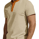 KZZ Men's Breathable Solid-Color Casual T-Shirt