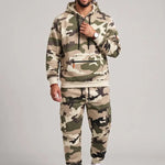 KZZ Men's two-piece camouflage tracksuit