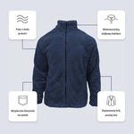 KZZ  Men's fleece stand-up collar full zip-up long-sleeved jacket