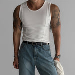 American Vertical Striped Slim Fit Knitted Vest