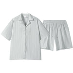 KZZ Men's Textured Knit Two-Piece Set