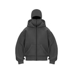 KZZ Jacket Zip Up Fashion Double Layer Hoodie Hip Hop Outerwear Jacket