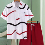 KZZ Short-Sleeve Polo Shirt and Elastic-Waist Shorts