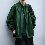Japanese Retro Textured Long-sleeved Shirt