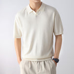 KZZ Short-Sleeve Summer Casual Pullover Polo Shirt