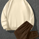 KZZ Crew-neck long-sleeve pullover and elastic-waist trousers