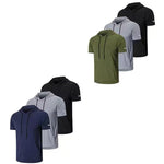 KZZ Men's solid color drawstring pocket hoodie