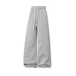 KZZ pants men sweatpants Men's Solid Thermal Lined Drawstring Oversize WaistPants