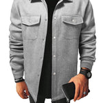 KZZ Men's Simple Jacket Coat, Fashion Casual Design