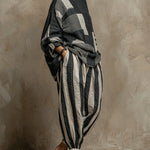 Casual Color-Block Printed Long-Sleeve Top And Pants Set