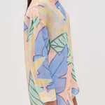 Playa Boyfriend Tropical Leaf Printed Short Set