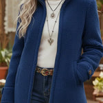 Carissa - Full-Zip Lambswool-Feel Stand Collar Jacket