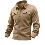 KZZ Men's Fleece Lined Workwear Set Loose Fit Warm Two-Piece