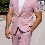 KZZ Men's Short-Sleeve Suit