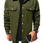 KZZ Men's Simple Jacket Coat, Fashion Casual Design