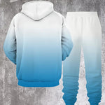 KZZ Men's Suit with 3D Print and Hood