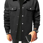 KZZ Men's Simple Jacket Coat, Fashion Casual Design