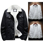 KZZ Men's Fleece Lined Denim Jacket Warm Winter Trucker Jacket
