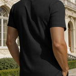 KZZ Men's Breathable Solid-Color Casual T-Shirt