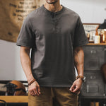320g Heavyweight Loose Fit Henley T-Shirt