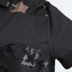 Women Irregular Lace Patchwork Loose Casual T-shirt